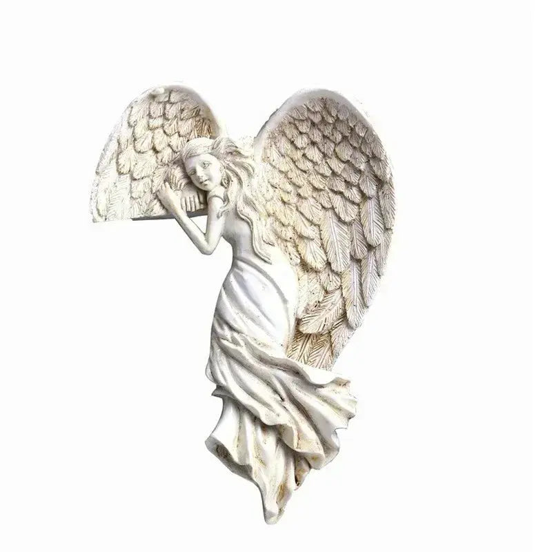 Angel Wings Wall Decor for Corners in Synthetic Resin