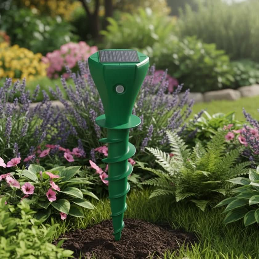 Solar Mole Repellent for Eco-Friendly Garden Protection – Silent Vibration