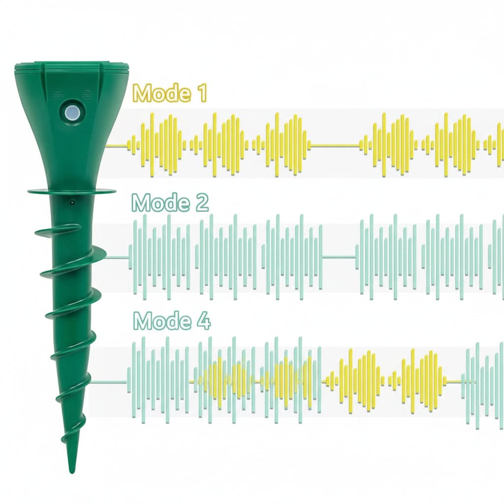 Solar Mole Repellent for Eco-Friendly Garden Protection – Silent Vibration