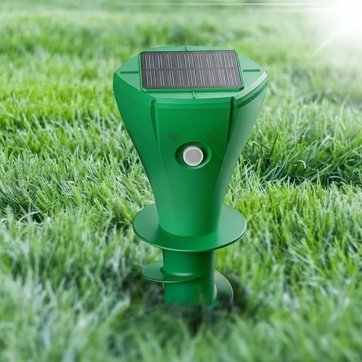 EcoGuard - Solar-Powered Mole Deterrent with Silent Vibration