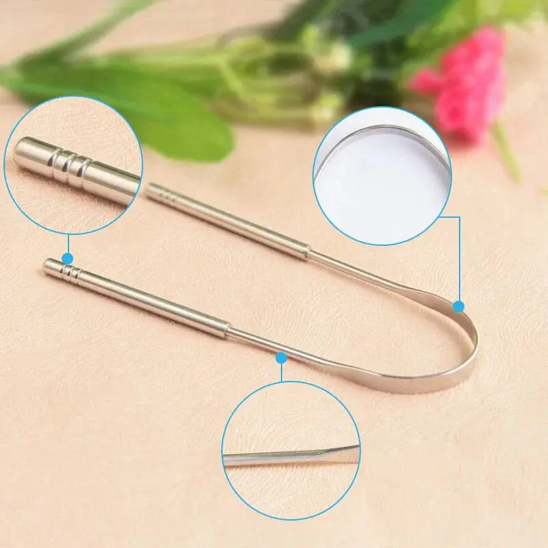 Rust-Free Tongue Cleaner in Stainless Steel – Everyday Oral Hygiene