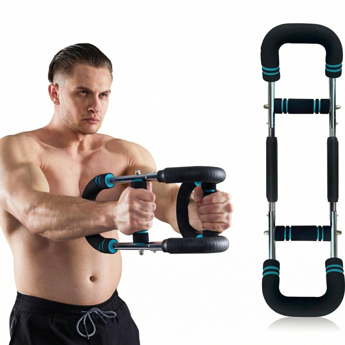 Adjustable Resistance Upper Body Trainer with Ergonomic Handles