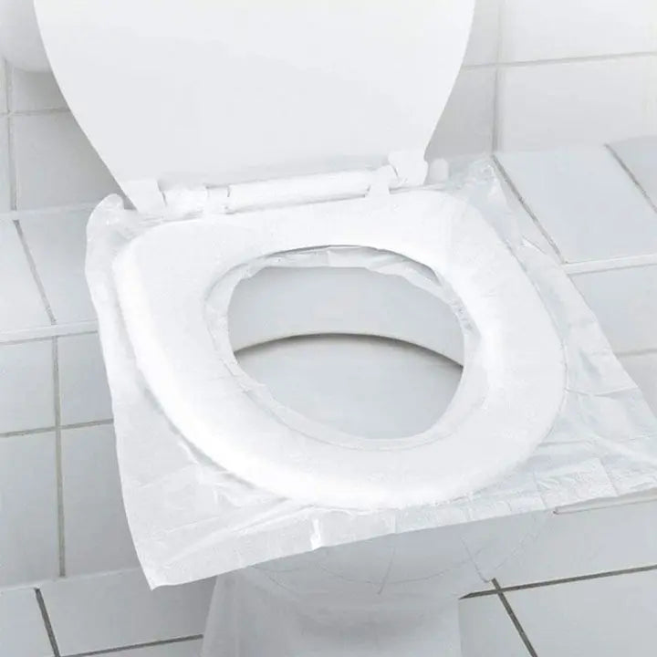 Pack of 50 Disposable Toilet Seat Covers – Travel Hygiene Protection