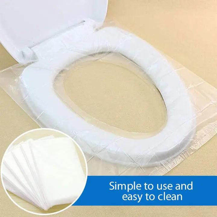 Pack of 50 Disposable Toilet Seat Covers – Travel Hygiene Protection