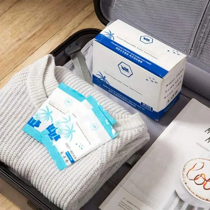 Pack of 50 Disposable Toilet Seat Covers – Travel Hygiene Protection
