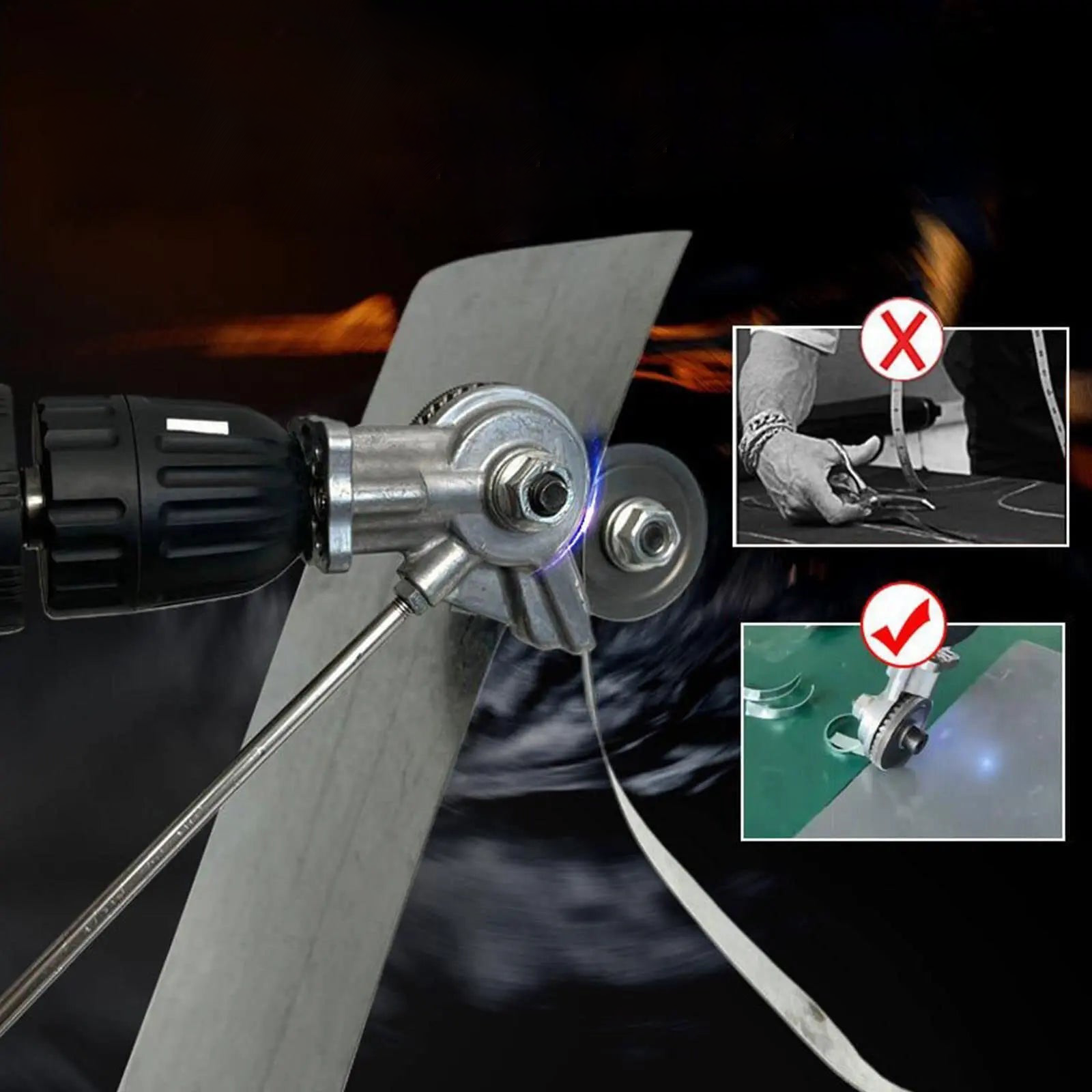 Precision Plate Cutter Drill Attachment for Effortless Sheet Cutting