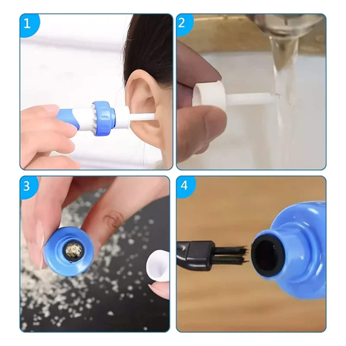 Rechargeable Ear Cleaning Device with Silicone Tip
