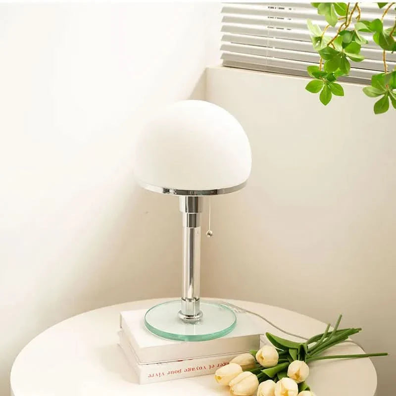 Bauhaus Style Vintage Glass Table Lamp
