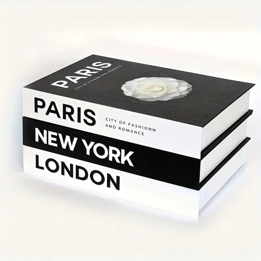 Chic Faux Book Trio for Elegant Home Styling