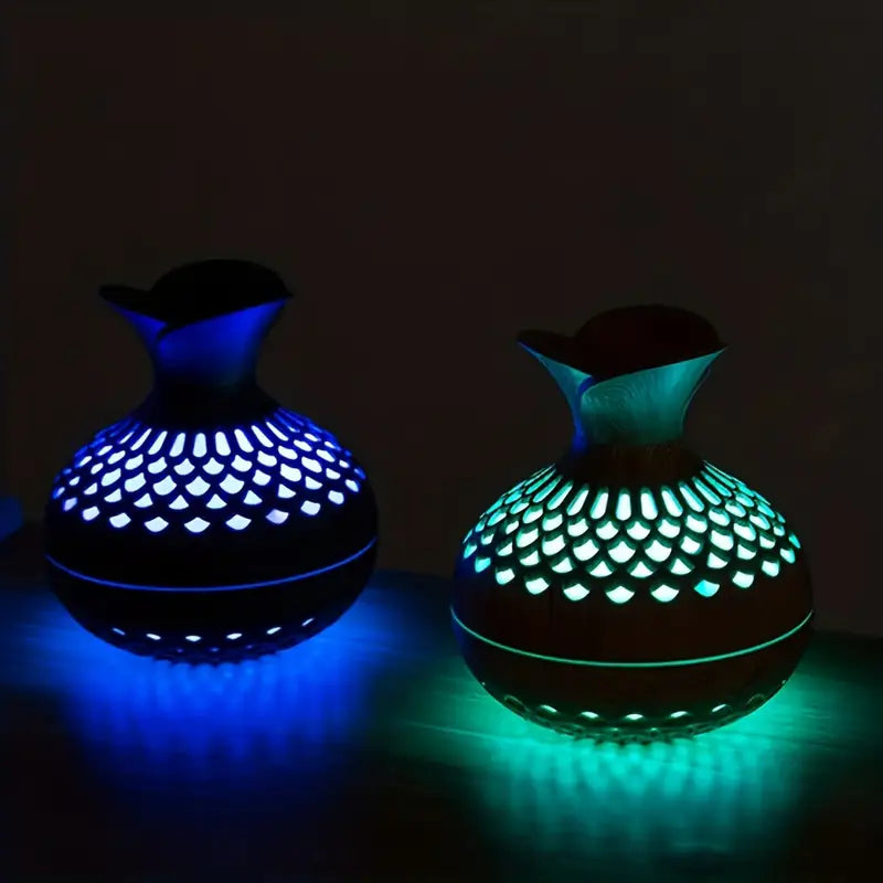 Stylish Ultrasonic Essential Oil Diffuser with 300ml Tank and LED Light