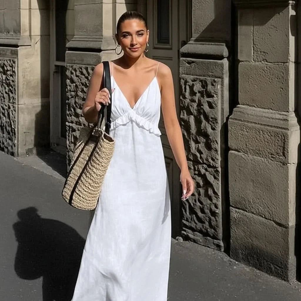 Flowing A-Line Summer Dress – Elegant Design for Warm Weather