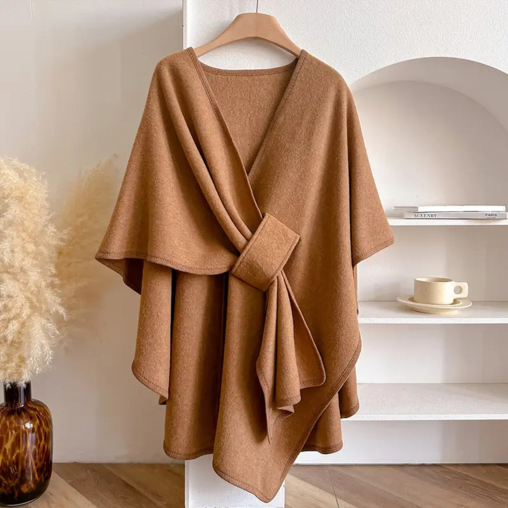 GaleGuard – Stylish Wind-Resistant Wrap Coat for Winter Elegance