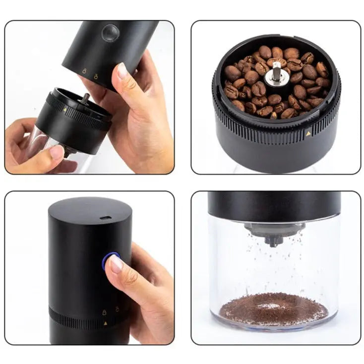 Electric Coffee Grinder with Adjustable Settings – USB Rechargeable