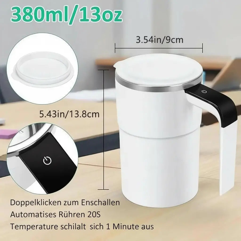 Self-Stirring Electric Coffee Mug with Digital Display