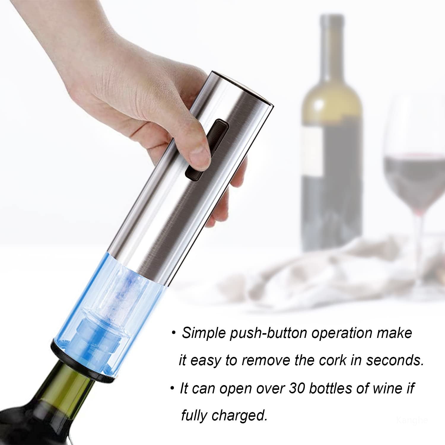Electric Wine Bottle Opener – Effortlessly Open Any Bottle and Impress Guests