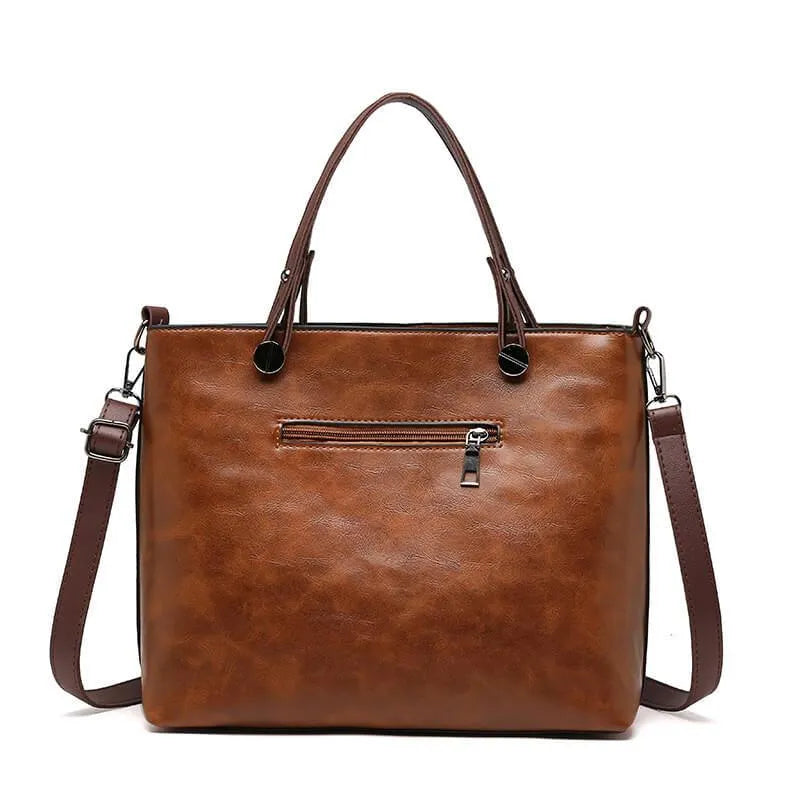 Chic Vintage Leather Shoulder Bag for Women with Artisan Craftsmanship