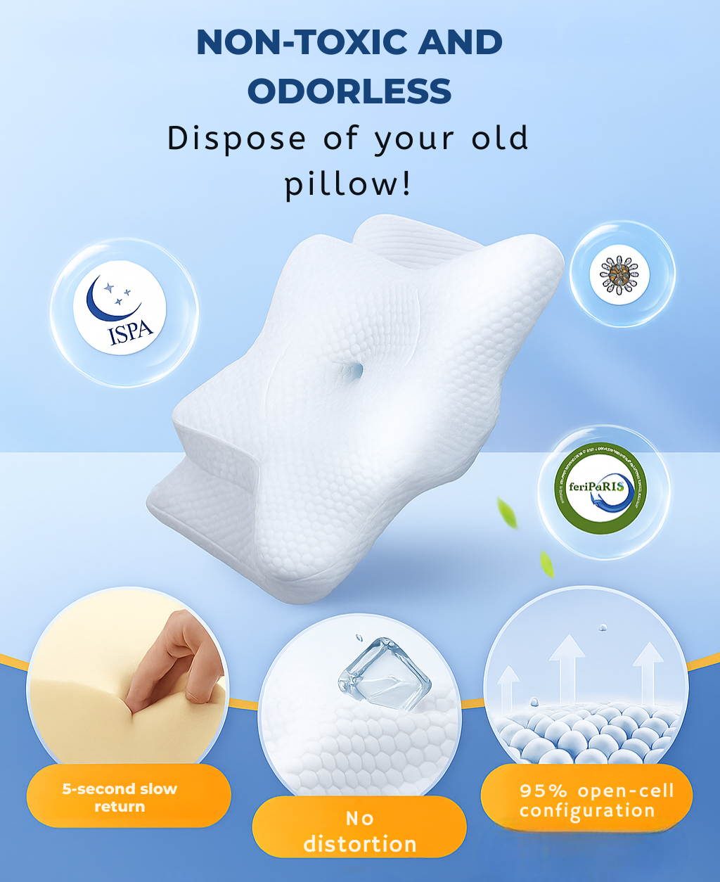 NeckNest™ Pillow — Wake Refreshed with Pain-Free, Energized Mornings