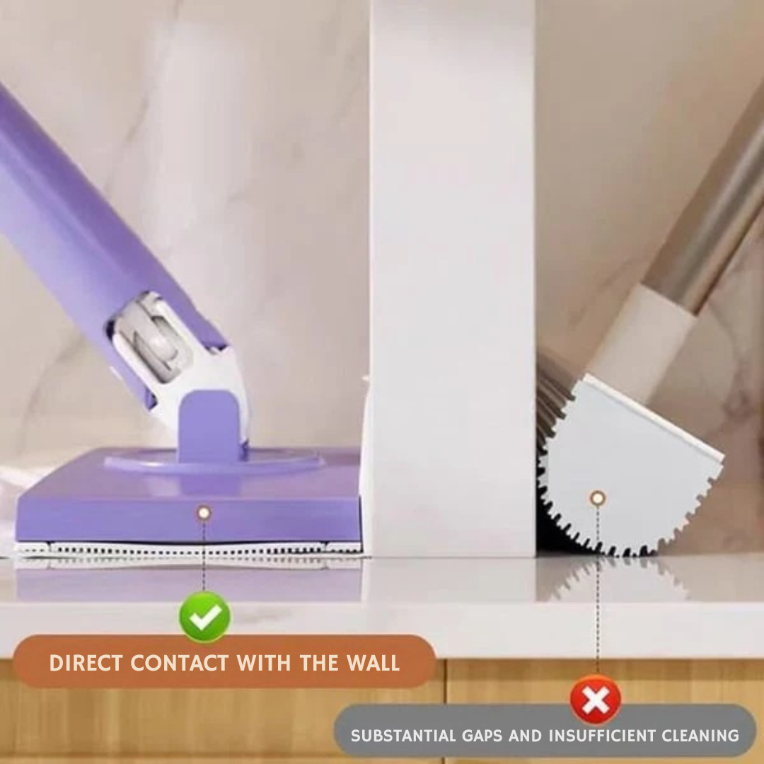 Flat Mop with Rotating Head – Hands-Free Pad System