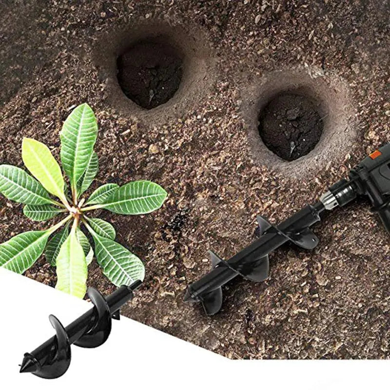 Earth Auger for Quick and Even Planting Holes in Your Garden