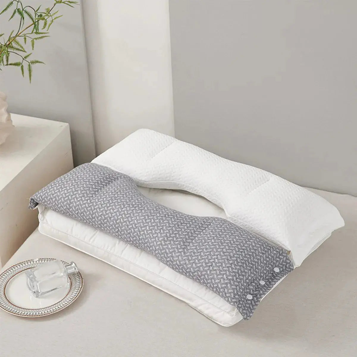 Neck Support Pillow for Back and Side Sleepers – Ergonomic Design