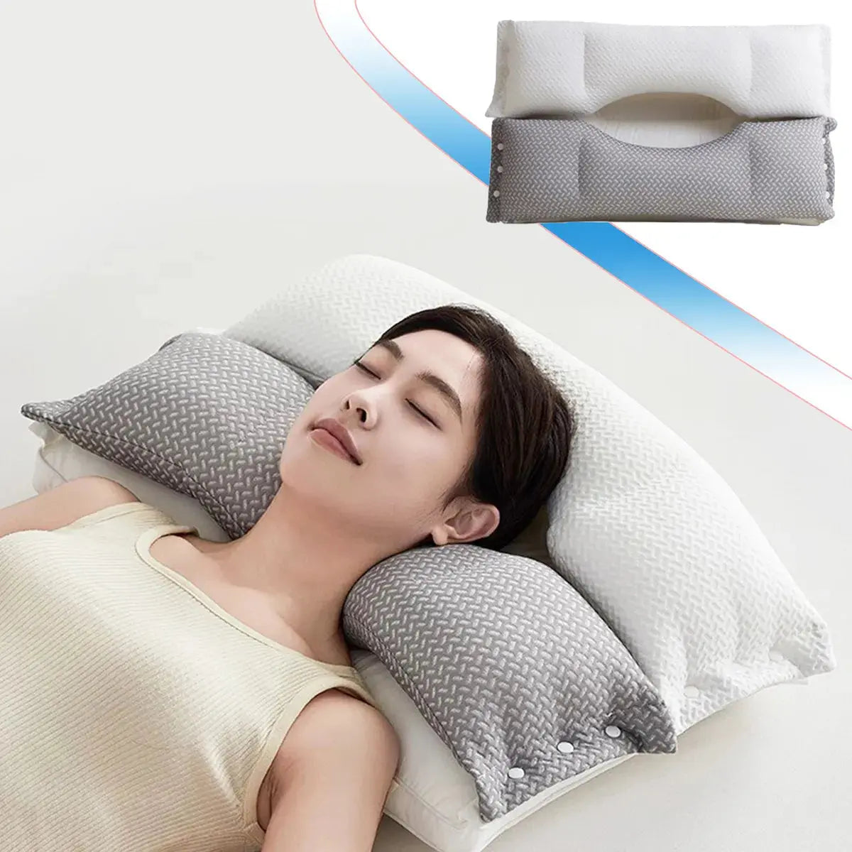 Neck Support Pillow for Back and Side Sleepers – Ergonomic Design