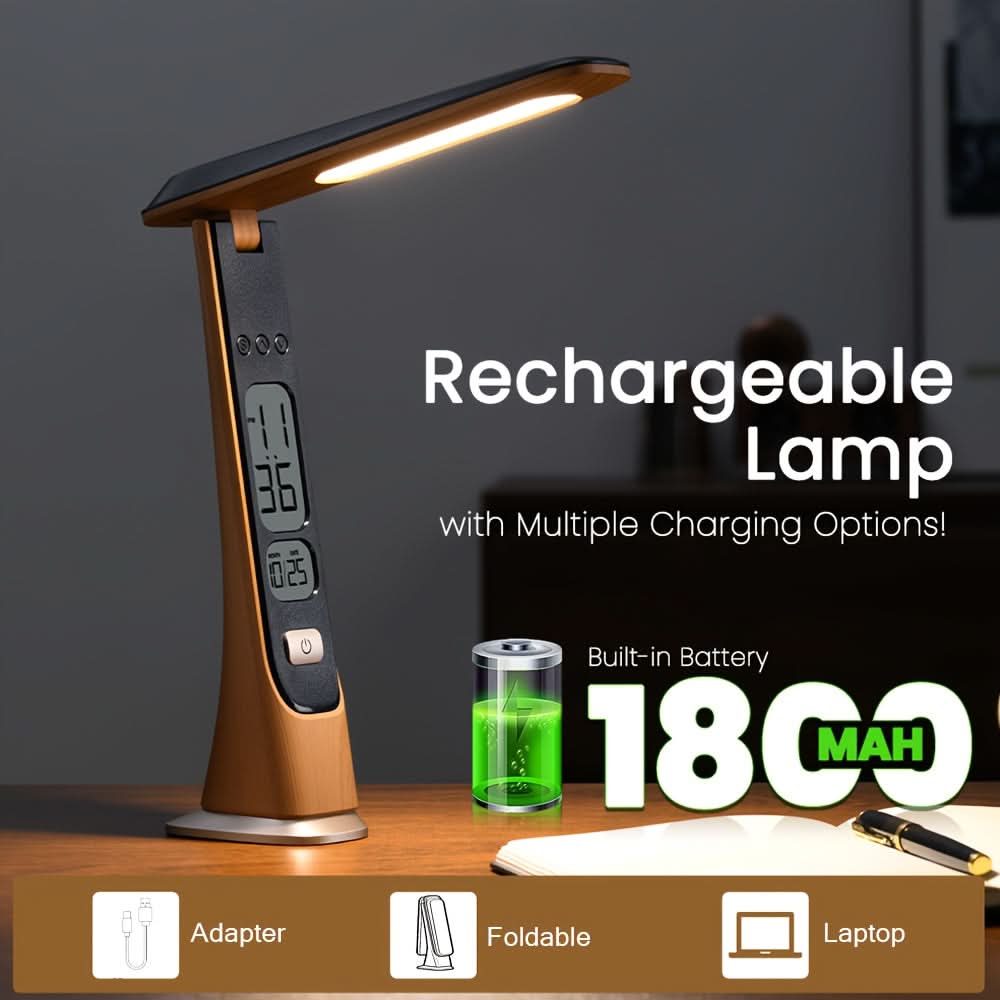 Portable LED Desk Lamp with Adjustable Brightness – Foldable Design