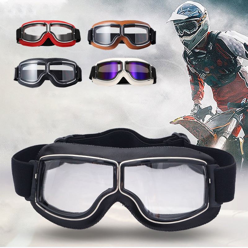 Adjustable Strap Vintage Style Motorcycle Goggles