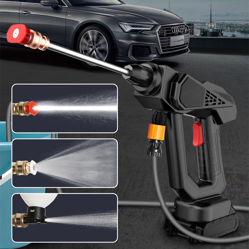 Compact Cordless High-Pressure Washer with Dual Nozzles