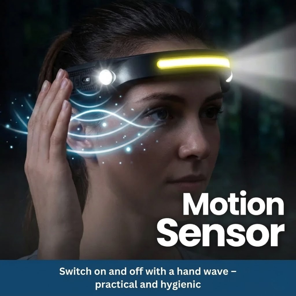 Hands-Free LED Headlamp for Enhanced Visibility and Lighting