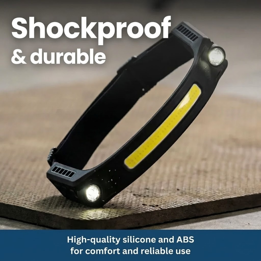 Hands-Free LED Headlamp for Enhanced Visibility and Lighting