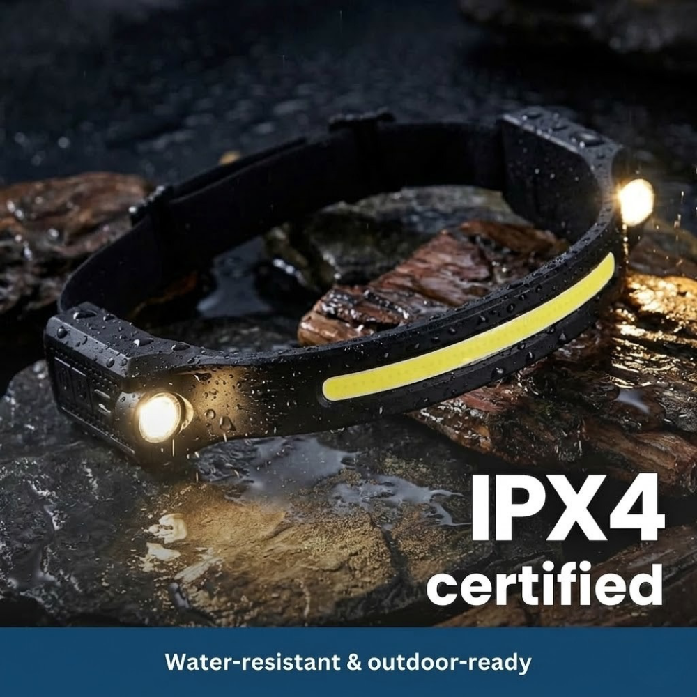 Hands-Free LED Headlamp for Enhanced Visibility and Lighting