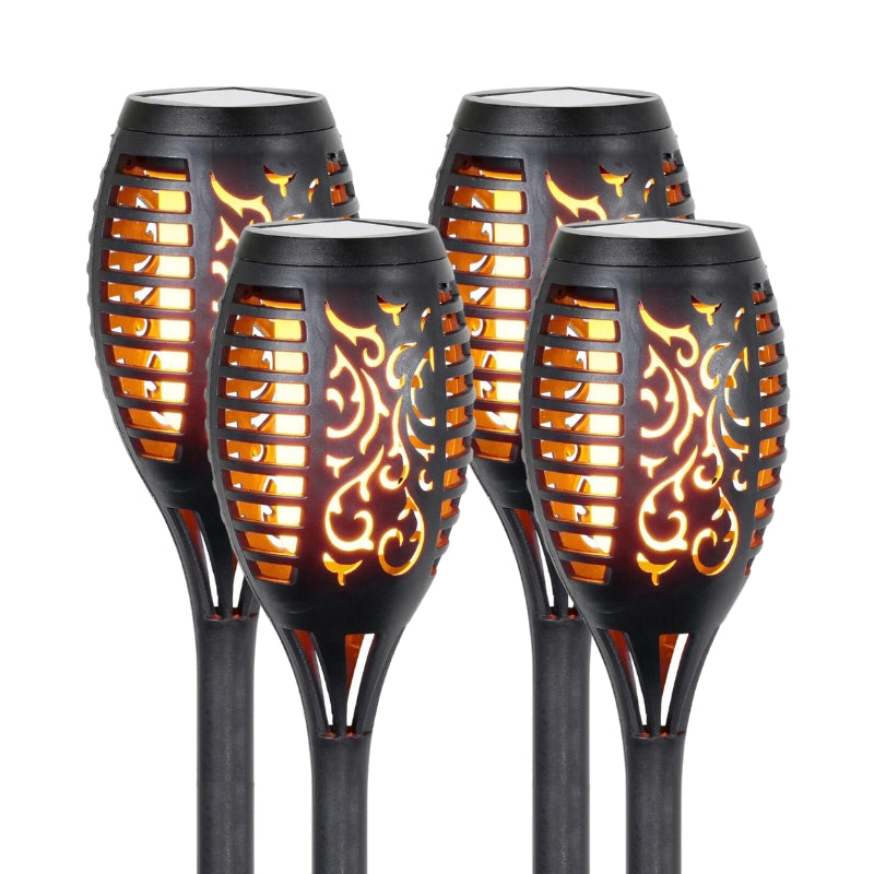 Flickering Flame Solar Garden Torch | Outdoor LED Lighting for Patio