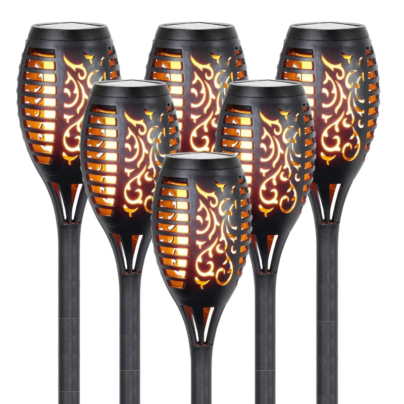 Flickering Flame Solar Garden Torch | Outdoor LED Lighting for Patio