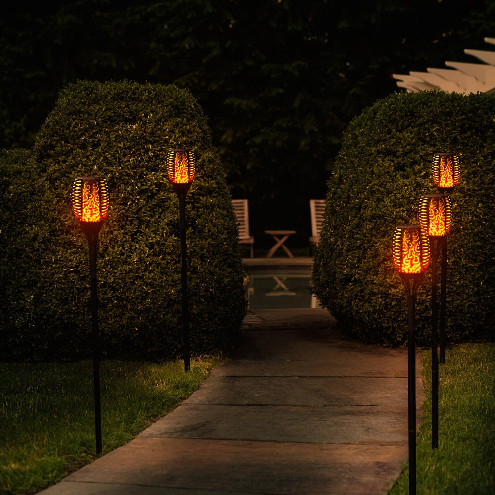 Flickering Flame Solar Garden Torch | Outdoor LED Lighting for Patio