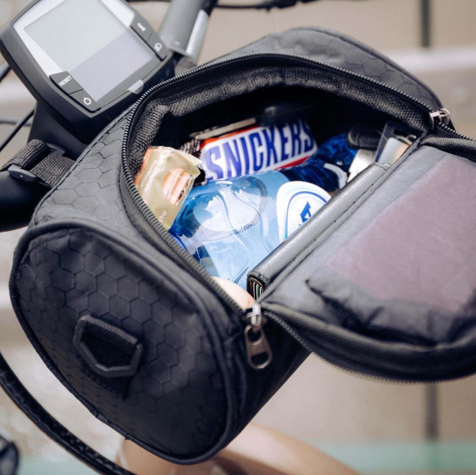 Bicycle Handlebar Bag with Touchscreen Window | Water-Resistant | Secure Velcro Closure