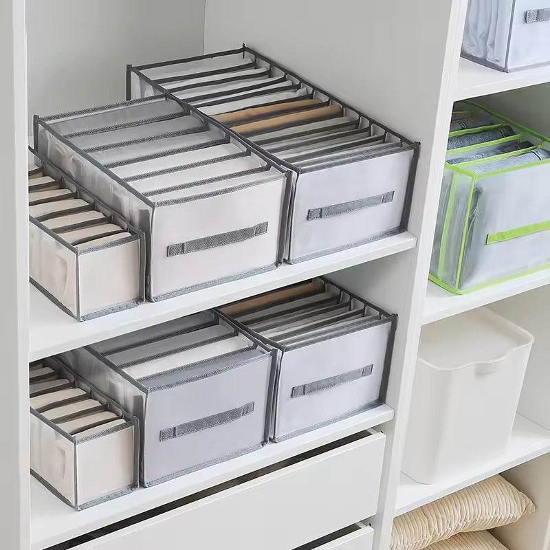 Foldable Clothing Organizer Box | Quick Access | Compartments, Sturdy