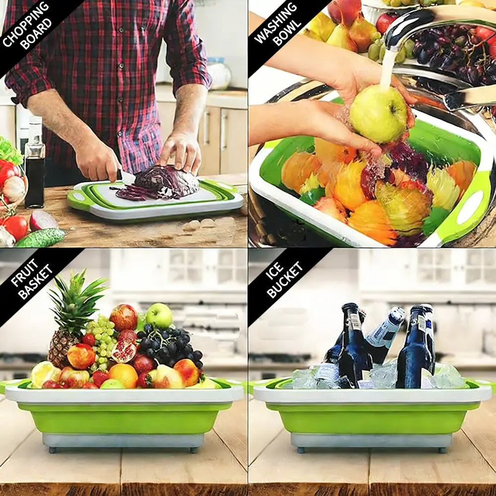 Space-Saving Collapsible Sink with Drain Plug