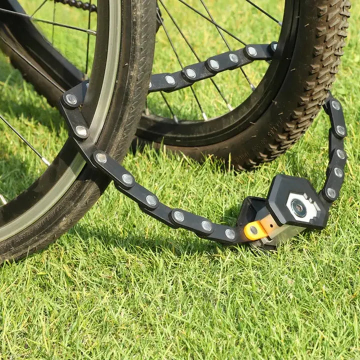 Compact Folding Steel Bicycle Lock – 78 cm, Drill-Proof Design