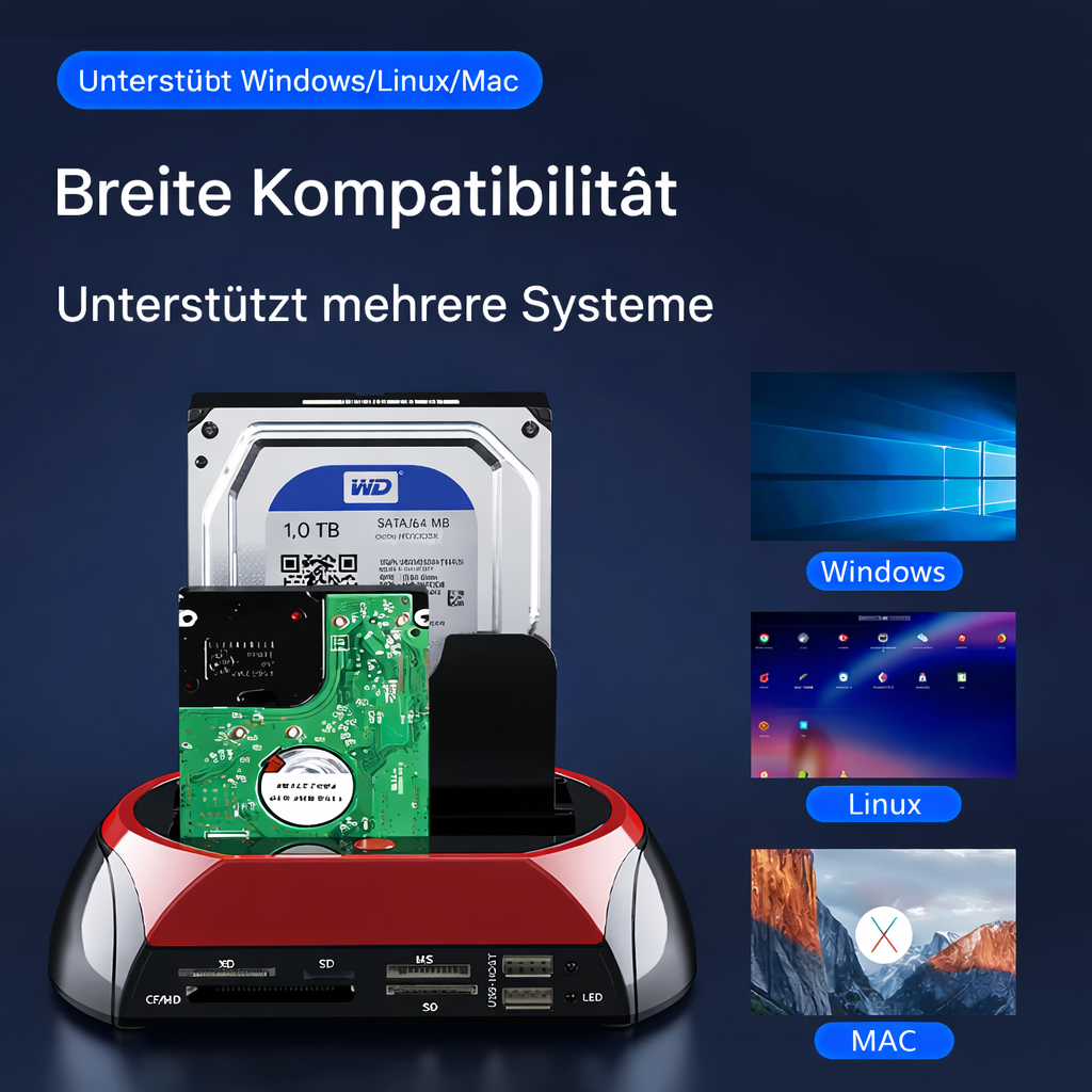 Multi-Function Hard Drive Docking Station | Universal IDE & SATA Hub