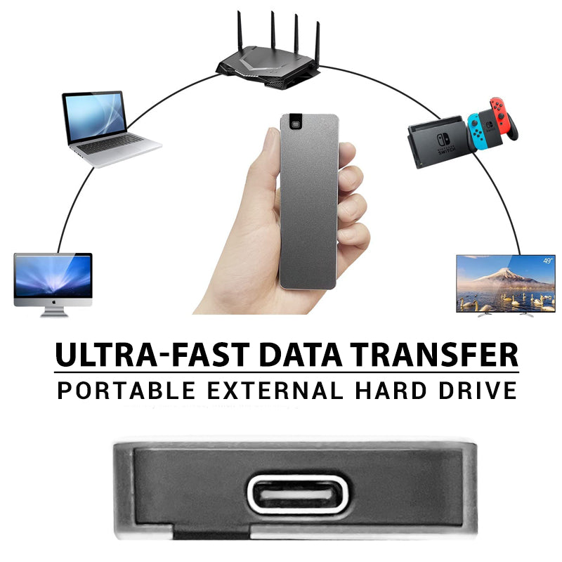 External Hard Drive | Fast USB Data Transfer | Durable Aluminum Case