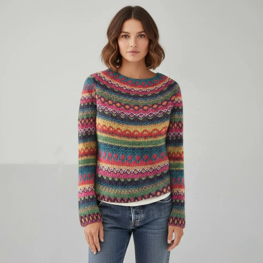 Women's Cozy and Fashionable Knit Sweater for Daily Wear
