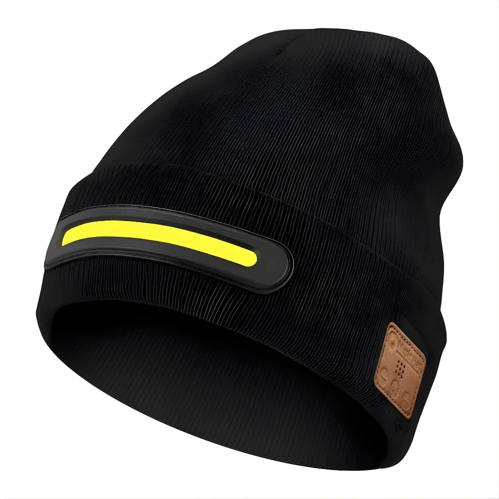 Bluetooth Music Beanie with Headlamp Light