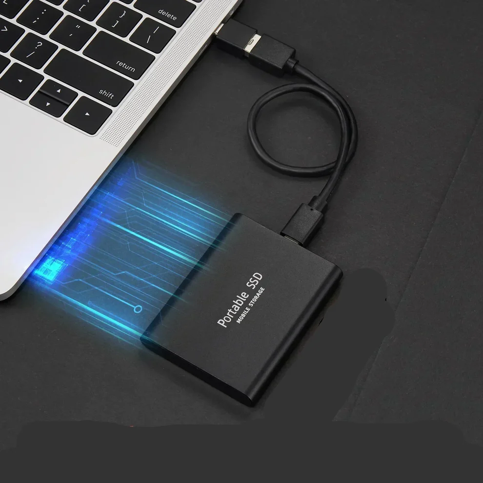 128TB Silver External Solid State Drive - High-Speed Storage