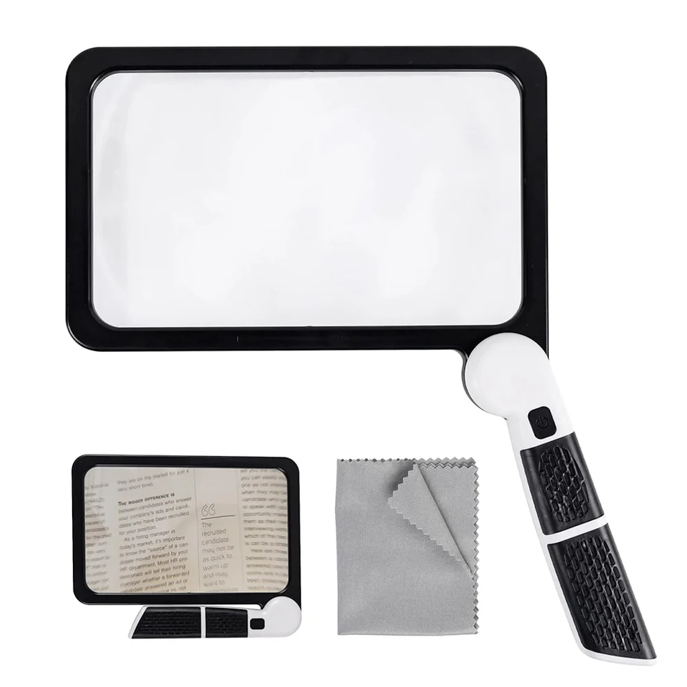 Handheld Magnifier with 5X Magnification and LED Light – 3 Settings