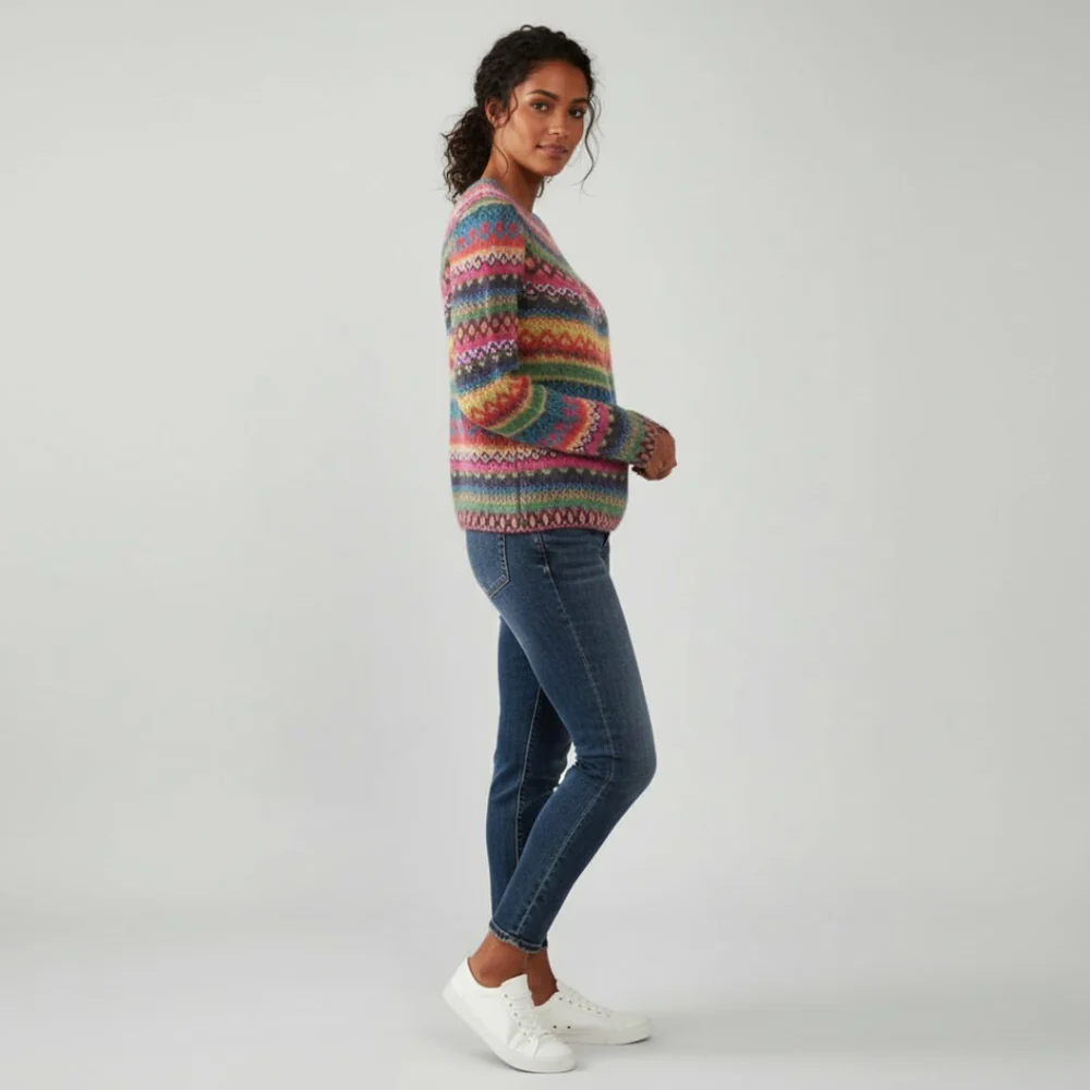 Women's Cozy and Fashionable Knit Sweater for Daily Wear