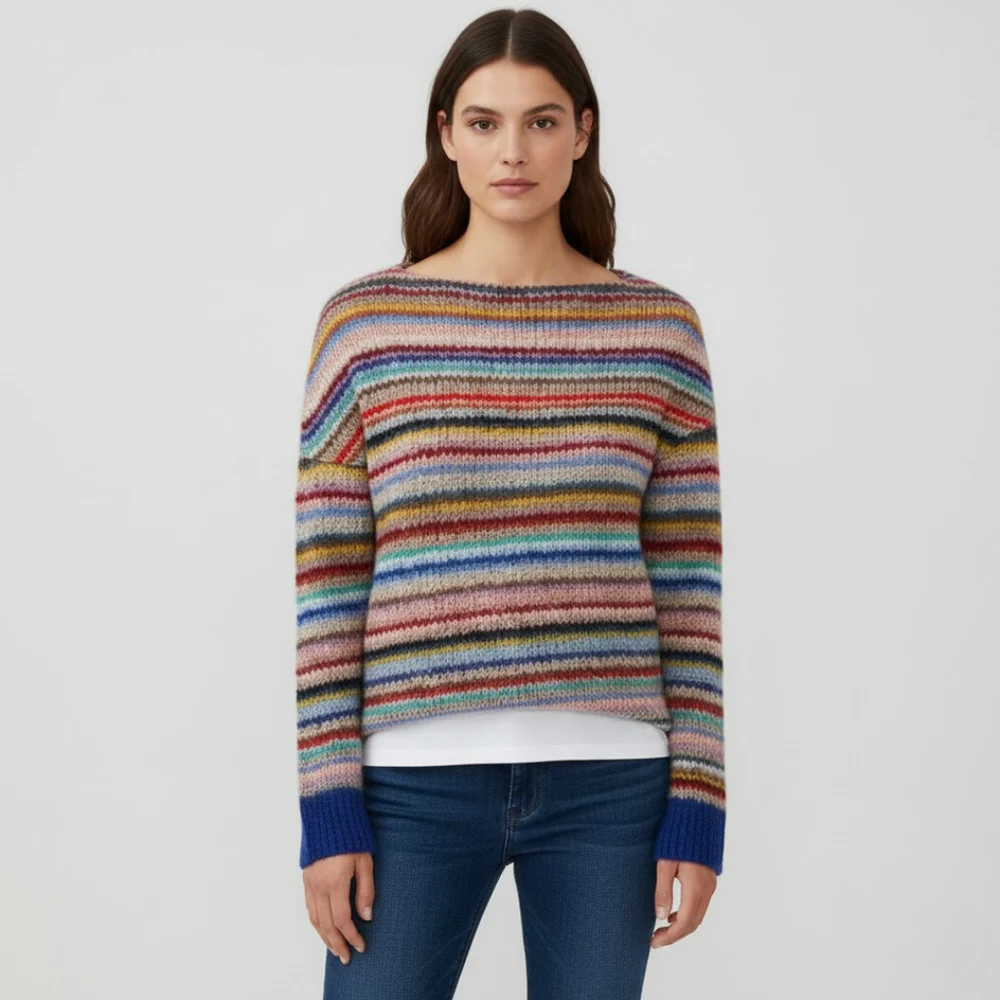 Women's Cozy and Fashionable Knit Sweater for Daily Wear