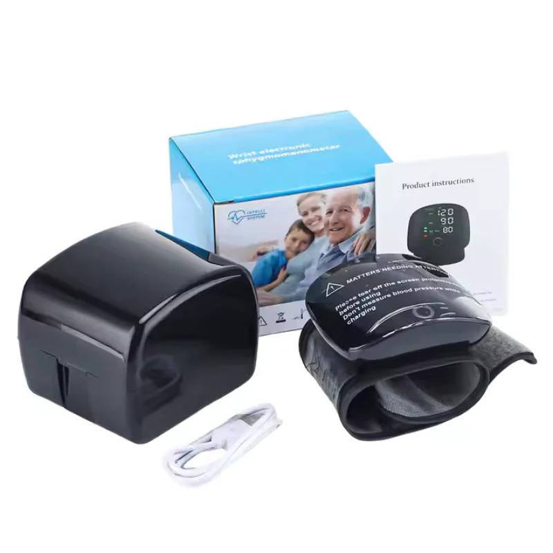 Wrist Blood Pressure Gauge with LED Screen and USB Rechargeable