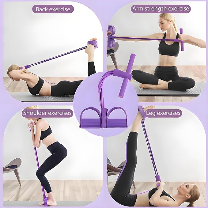 Resistance Band for Fitness with Soft Grips and Foot Loops – Compact