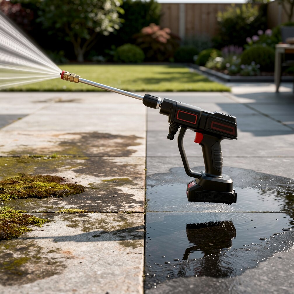 Portable Outdoor Cleaner with Adjustable Spray Power
