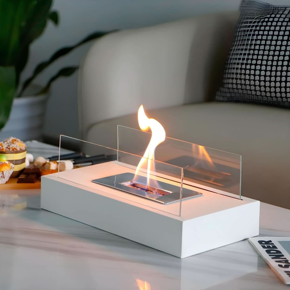 Portable Bioethanol Fire Bowl for Indoor and Outdoor Use